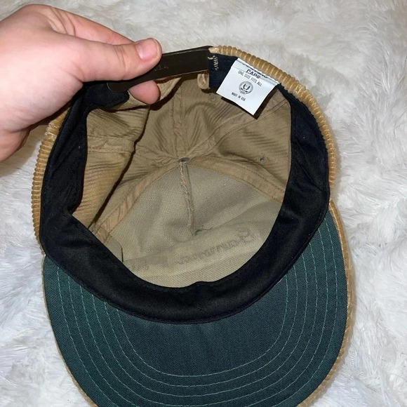 Vintage Gamma Phi Sorority Corduroy Snapback Trucker Hat w/ Leather Detail GPHI - Picture 4 of 5